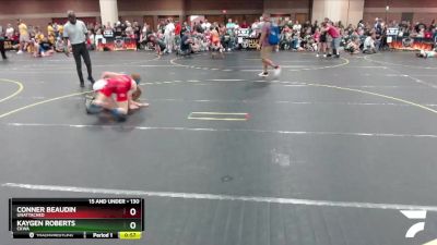 130 lbs Semifinal - Conner Beaudin, Unattached vs Kaygen Roberts, CKWA