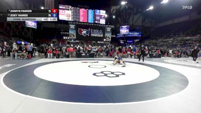 140 lbs Cons. Quarters - Jordyn Parker, TX vs Zoey Haines, PA