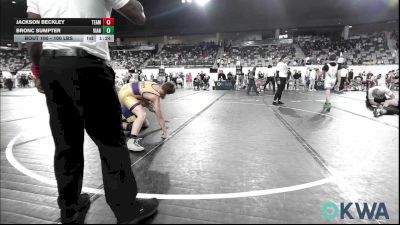 100 lbs 2nd Place - Jackson Beckley, Team Tulsa Wrestling Club vs Bronc Sumpter, Vian Wrestling Club