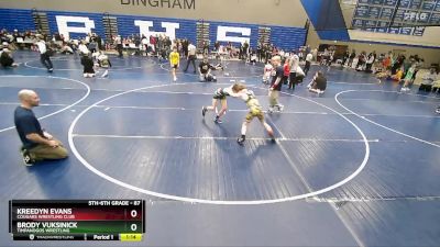 87 lbs Semifinal - Kreedyn Evans, Cougars Wrestling Club vs Brody Vuksinick, Timpanogos Wrestling