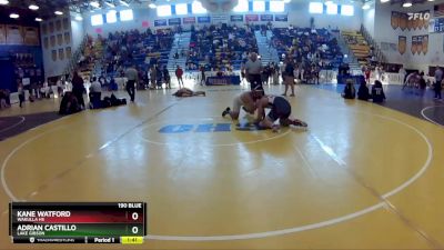 190 Blue Round 3 - Kane Watford, Wakulla Hs vs Adrian Castillo, Lake Gibson