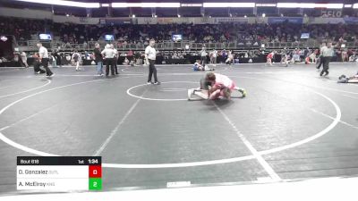 143 lbs Quarterfinal - David Gonzalez, Outlaws Wrestling Club vs Andrew McElroy, King Select