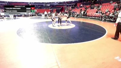 3A 150 lbs Quarterfinal - Callen Kirchner, Schaumburg (H.S.) vs Nolan Vogel, Joliet (Catholic Academy)