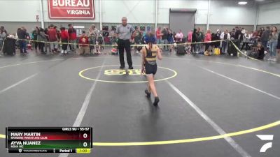 55-57 lbs Round 2 - Mary Martin, Rangers Wrestling Club vs Ayva Nuanez, Nova WC