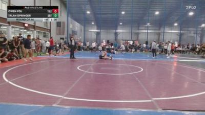 132 lbs Round Of 16 - Owen Fol, Yale Street vs Talan Springer, Grit Mat Club