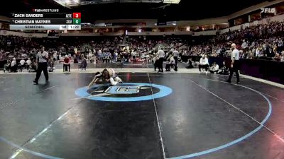 4A 152 lbs Semifinal - Christian Maynes, Silver vs Zach Sanders, Aztec