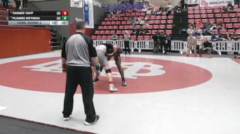 285 lbs Cons. Round 3 - Tanner Tapp, Ensworth High School vs Plamidi Boyenja, Lakeway Christian Academy