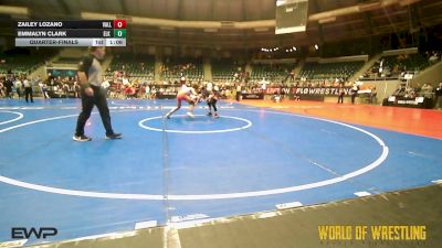 120 lbs Quarterfinal - Zailey Lozano, Valley Elite Wrestling vs Emmalyn Clark, Elk Grove Wrestling Academy EGWA