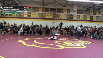184 lbs Cons. Semi - Barrett Carrancho, Santa Rosa Junior College vs Adam Arvizu, Sacramento City College