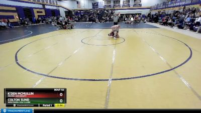 157 lbs Champ. Round 2 - K`den McMullin, Pacific University vs Colton Sund, Wisconsin-Eau Claire