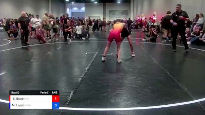 94 lbs Round 1 - Sophie Booe, Canes Wrestling Club vs Miabella Lopez, SOWA (South Orange Wrestling Academy)