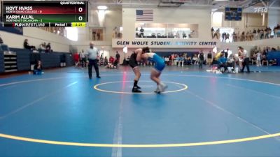 133 lbs Quarterfinals (8 Team) - Karim Allal, Northeast Oklahoma vs Hoyt Hvass, North Idaho College