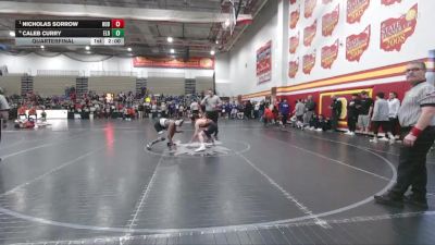132 lbs Quarterfinal - Nicholas Sorrow, Hudson vs Caleb Curry, Elder