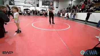 45 lbs Semifinal - Cutter Mitchell, Wyandotte Youth Wrestling vs Walker Scheulen, Salina Wrestling Club