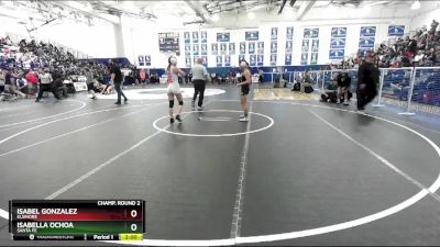 110 lbs Champ. Round 2 - Isabel Gonzalez, Elsinore vs Isabella Ochoa, Santa Fe