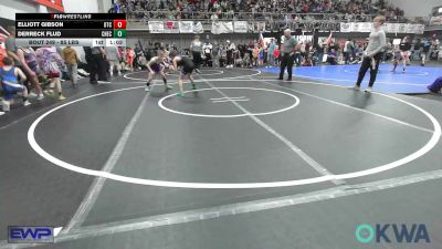 85 lbs Semifinal - Elliott Gibson, Owasso Takedown Club vs Derreck Flud, Checotah Matcats