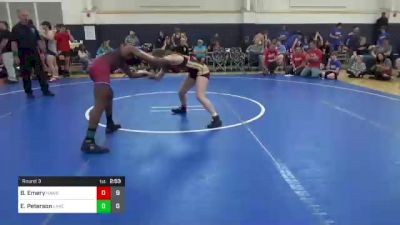 120 lbs Round 3 - Bailey Emery, Hawks WC vs Eian Peterson, Lake Erie WC NY