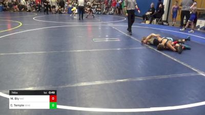 74 lbs Round Of 16 - Matthew Bly, Mat Assassins vs Carter Temple, Seneca Valley