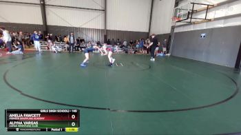 145 lbs Semifinal - Aliyha Vargas, Camas Wrestling Club vs Amelia Fawcett, Pioneer Grappling Academy
