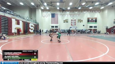 127 lbs Quarterfinal - Charles Leighton, Lone Star Middle School vs Oloiso Holden, East Valley Middle School