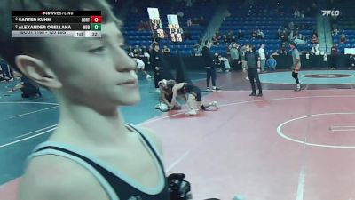 120 lbs Quarterfinal - Carter Kuhn, Portsmouth vs Alexander Orellana, Woburn