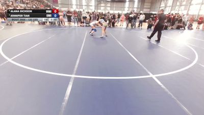 120 lbs Quarters - Alana Dickson, Wenatchee Valley Mat Cats Wrestling vs Jennifer Tian, Cheney Blackhawk Wrestling Club