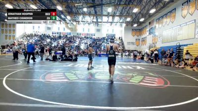 150 lbs Champ. Round 2 - Matheo Cisneros, Zephyrhills Christian vs Jonathan Hooper, Buchholz