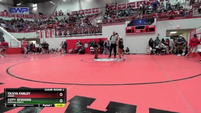 120 lbs Champ. Round 2 - Ta`Kya Farley, UNION vs Coty Sessions, NORMAN NORTH