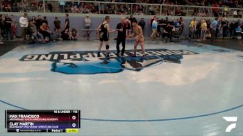 113 lbs X Bracket - Clay Martin, Dillingham Wolverine Wrestling Club vs Max Francisco, Anchorage Youth Wrestling Academy