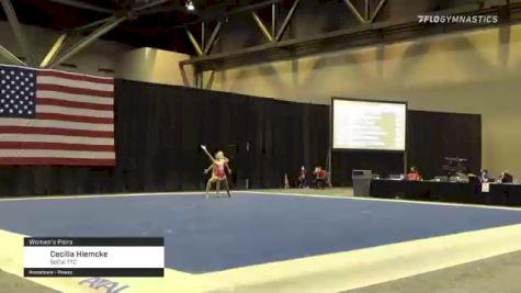 Cecilia Hiemcke - Women's Pairs, SoCal TTC - 2021 USA Gymnastics Championships