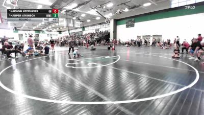 50-55 lbs Round 2 - Kaisynn Keefhaver, Open Mats vs Harper Atkinson, Honey Badger Wrestling Club