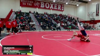 165 lbs Cons. Semi - Dylan Block, Unattached vs Henry Dillingham, Clackamas Community College