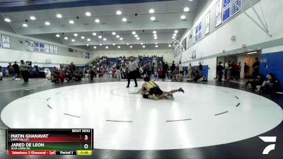 190 lbs Quarterfinal - Matin Ghanavat, Capo Valley vs Jared De Leon, Alta Loma HS