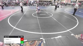 98 lbs Quarterfinal - Thomas Zubia, Peterson Grapplers vs Easton Sorensen, Poway Elite