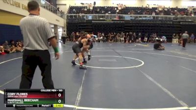 165 lbs Cons. Round 5 - Cory Flores, Santa Ana College vs Marshall Beecham, Cuesta College