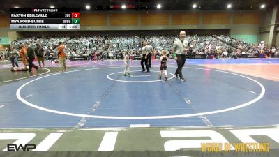 46 lbs Quarterfinal - Paxton Belleville, Shelton Wrestling Club vs Mya Ford-Burke, Adams City