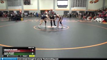 125 lbs Cons. Round 2 - Alex Sharp, Iowa City, Liberty vs Gracelyn Reiff, Epworth, Western Dubuque