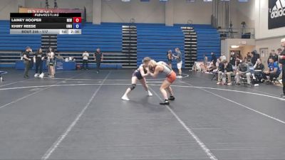 117 lbs Cons. Round 4 - Khiry Reese, Unattached vs Lainey Hooper, Newberry