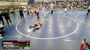 100 lbs Cons. Round 2 - Eugene Holt, Uintah Wrestling vs Kade Halgren, Iron County Wrestling Academy