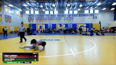 132 lbs Cons. Round 4 - Evan Pena, Wellington vs Troy Carroll, Florida High (FSUS)