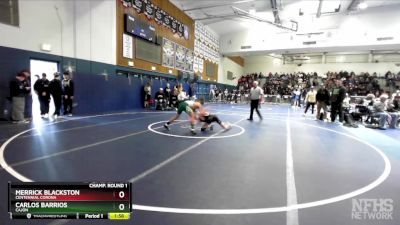 106 lbs Champ. Round 1 - Carlos Barrios, Cajon vs Merrick Blackston, Centennial Corona