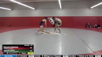 157 lbs Cons. Round 3 - Austin Smith, Missouri Baptist University vs Killian Perrigon, Cornell College