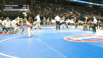 115 Class 1 lbs Cons. Round 2 - Mallori Edwards, Eldon vs Aila Wolk, Ste. Genevieve