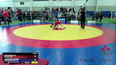 41kg Cons. Round 1 - Zhuchen Yu, Riverdale WC vs Harshan Mann, Guru Gobind Singh WC