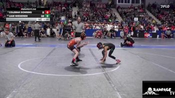 68 lbs Cons. Round 1 - Liam Wiederien, Carroll vs Coleman Downing, Ellis Kids