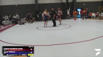 157 lbs Champ. Round 2 - Cyrus Faussete-Sadri, WA vs Isaac Padilla, CA