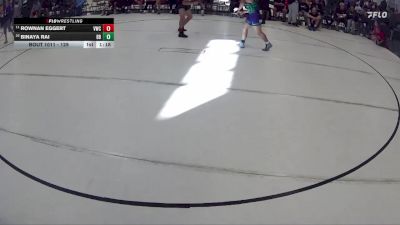 129 lbs Champ. Round 1 - Rownan Eggert, Valentine Wrestling Club vs Binaya Rai, BV Bison