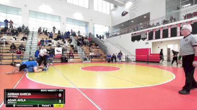 175 lbs Semifinal - Adam Avila, Brawley vs Adrian Garcia, San Diego