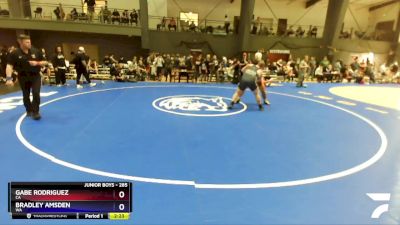 285 lbs Champ. Round 1 - Gabe Rodriguez, CA vs Bradley Amsden, WA