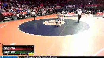 1A 106 lbs 5th Place Match - Alex Powell, Litchfield vs Aiden Larsen, Yorkville (Christian)
